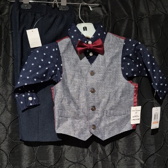NAUTICA Starry Night Vest and Bow Tie Set NWT - Picture 1 of 6